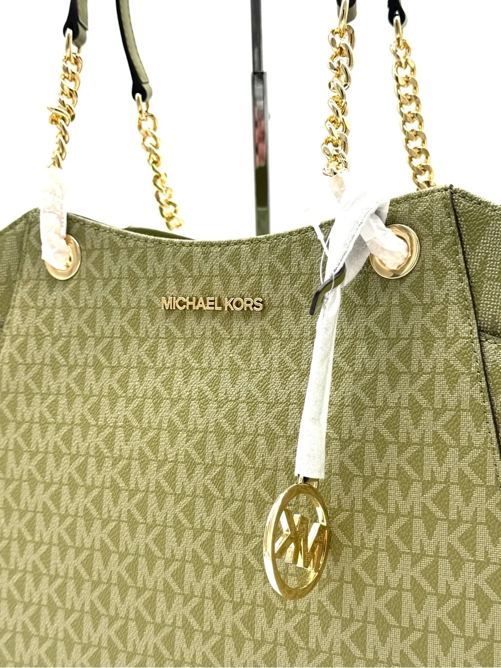Michael Kors Jet Set Large Signature Logo Shoulder Bag-Oregano